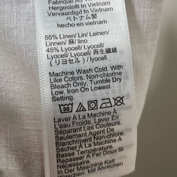 J.CREW Seaside Cargo Shorts Women 4 White Linen Lyocell Blend BY298 - Picture 11 of 12